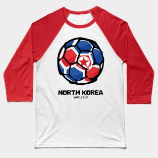 North Korea Football Country Flag Baseball T-Shirt